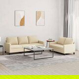  2-dijelni set sofa s jastucima krem od tkanine | shoptok.hr