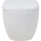 vidaXL Viseča WC školjka z vgradnim visokim kotličkom keramična | Shoptok.si
