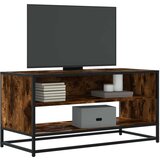 TV ormarić boja hrasta 91x40x46 cm konstruirano drvo i metal | shoptok.hr