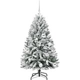 vidaXL Umestno božično drevo Zelena in Bela 120 cm PVC in kovina | Shoptok.si