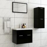 Maison Chic Kopalniška garnitura - Kopalniški sestavi za kopalnico črn inženirski les, (21787364) | Shoptok.si