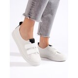 Shelvt Women's white sneakers with velcro | Shoptok.si