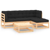 Maison Chic Seti vrtnega pohištva - Vrtna garnitura - Vrtni pohištvo set 5-delna z blazinami trdna borovina, (21818023) | Shoptok.si
