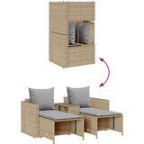  vrtna sedežna garnitura z blazinami, 5-delna, poli ratan | Shoptok.si