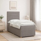  LED okvir za krevet s madracem Sivosmeđa 90 x 190 cm Tkanina | shoptok.hr