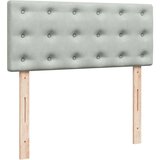 vidaXL Box spring postelja z vzmetnico svetlo siva 120x190 cm žamet | Shoptok.si
