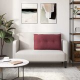  Jastuk za leđa Vinska crvena 80 x 19 x 50 cm tkanina | shoptok.hr