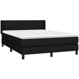  Krevet s oprugama i madracem crni 140 x 190 cm od tkanine | shoptok.hr