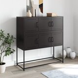  Komoda crna 100,5 x 39 x 107 cm od čelika | shoptok.hr