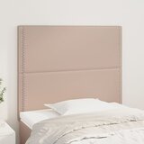 vidaXL Posteljno vzglavje 2 kosa kapučino 100x5x78/88 cm umetno usnje Cene