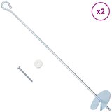  Zemaljska sidra 2 pcs Srebrna Ø10 x 60 cm Galvanizirani metal | shoptok.hr