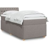 vidaXL Krevet s oprugama i madracem smeđesivi 90x200 cm od tkanine | shoptok.hr