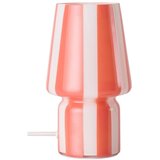 Ellos Home Rdeča/bela steklena namizna svetilka (višina 21,5 cm) Carlo – Cene