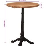 Bistro stolić Ø 60 x 76 cm od masivnog bagremovog drva | shoptok.hr