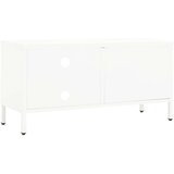 vidaXL tv ormarić bijeli 90 x 30 x 44 cm od čelika i stakla | shoptok.hr