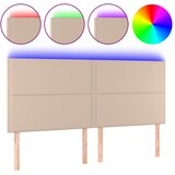 Maison Chic led posteljno vzglavje - vzglavna omarica - nočna omarica kapučino 180x5x118/128 cm umetno usnje, (21712573) Cene