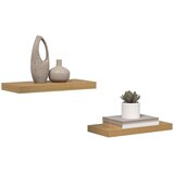  Stenska polica 2 pcs Rjava 50 x 23 x 4 cm Konstruiran les, (5000200772) | Shoptok.si