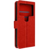 AVIZAR Torbica denarnica za pametni telefon 5,2 do 5,5'', umetno usnje in magnetni zavihek, serija Chesterfield - rdeca, (20650417) | Shoptok.si