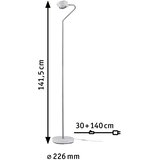 PAULMANN 70920 - LED/7,5W prigušiva podna lampa RAMOS 230V bela/sjajni hrom | Eponuda.com