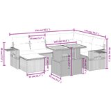 8-dijelni set vrtnih sofa od poliratana s jastucima bež | shoptok.hr