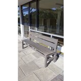 Serija pohištva za uporabo na prostem VIKING, klop z naslonjalom za hrbet, sive barve, dolžina 1900 mm | Shoptok.si