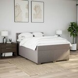  Krevet s oprugama i madracem smeđesivi 160x200 cm tkanina | shoptok.hr