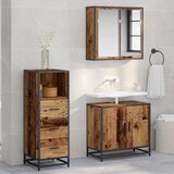 vidaXL Kopalniška omarica Star les 35 x 37.5 x 100 cm Konstruiran les | Shoptok.si