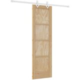  Klizna vrata Prirodna i bijela 61 x 198,5 cm Masivna borovina | shoptok.hr