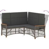  Vrtni set sofe za opuštanje Podesiva Siva i tamno siva | shoptok.hr