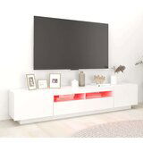 vidaXL TV omarica z LED lučkami bela 200x35x40 cm | Shoptok.si