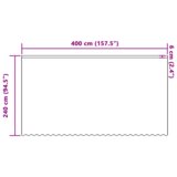 vidaXL Zavjese sa zavjesama Cvjetni Bijela 400 x 240 cm Poliester | shoptok.hr