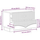  Nočna omarica Siva Sonoma 62 x 34,5 x 44,5 cm Inženirski les, (5000209938) | Shoptok.si