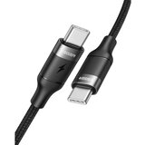 Veger CC02 braided USB-C to USB-C cable, 100W, 1.5m, black | shoptok.hr