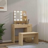  Set toaletnog stolića boja hrasta sonome LED konstruirano drvo Smeđa 86.5 x 35 x 136 cm | shoptok.hr