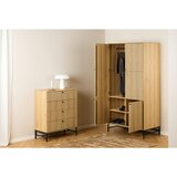 MID.YOU omara s klasičnimi vrati, naravne barve, črna | Shoptok.si