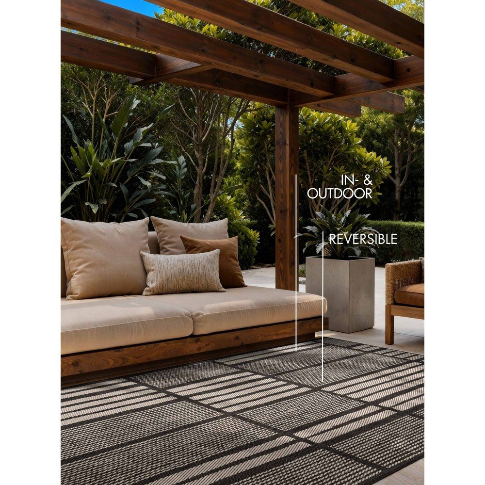 Ted Baker Crni/krem unutarnji i vanjski tepih 120x170 cm Haringey Allington – | shoptok.hr