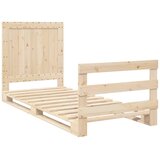  Okvir kreveta s uzglavljem 90 x 200 cm od masivne borovine | shoptok.hr
