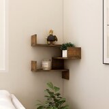  Kutna zidna polica dimljeni hrast 40x40x50 cm konstruirano drvo | Eponuda.com