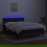  Box spring s madracem LED crni 140x200 cm od tkanine | shoptok.hr
