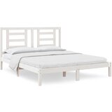 The Living Store Posteljni okvir bel iz trdne borovine 160x200 cm - Posteljni Okvir, (21523962) | Shoptok.si