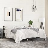 Maison Chic Posteljni okvir - Dvoposteljna postelja - Zakonska postelja črn 150x200 cm inženirski les in kovina-J13870, (21774714) | Shoptok.si