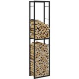  Stalak za drva crni 50x30x209 cm čelik Cijene