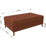 Ropez Opečnato oranžna sedežna garnitura iz rebrastega žameta 118 cm Ariella – | Shoptok.si