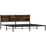 vidaXL Metalni okvir kreveta bez madraca boja hrasta 193x203 cm | shoptok.hr