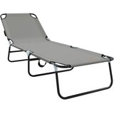  Sklopiva ležaljka za sunčanje 2 pcs Siva 188 x 57 x 86,5 cm | shoptok.hr