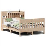 vidaXL Posteljni okvir brez vzmetnice 140x190 cm trdna borovina, (21608922) Cene