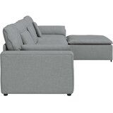  Modularna sofa s tabureom i jastucima svijetlo siva | Shoptok.si