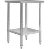  Kuhinjski radni stol 60 x 60 x 85 cm od nehrđajućeg čelika | shoptok.hr