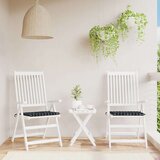  Blazine za vrtne stole 2 kosa črn karo vzorec 40x40x3 cm blago, (20657076) | Shoptok.si