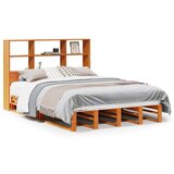 vidaXL Krevet s regalom za knjige bez madraca 140x200 cm masivno drvo | shoptok.hr
